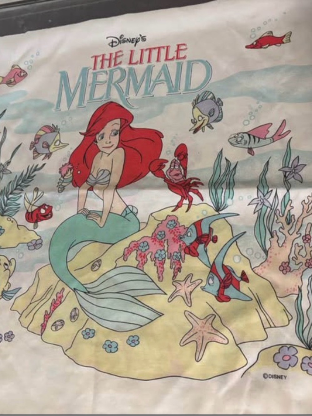 Vintage 90s Disney The Little Mermaid Bedding Twin